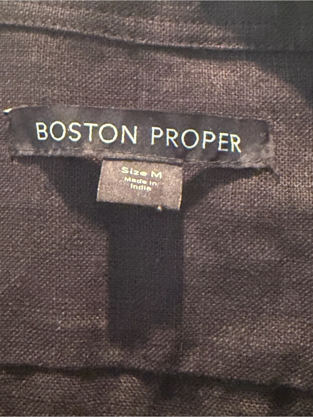 Boston Proper Black Wide-Leg Utility Linen Jumpsuit with Self-Tie Belt - Picture 5 of 8